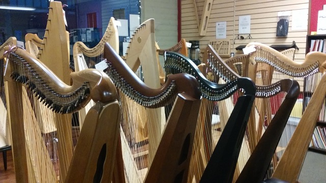 Lever harp